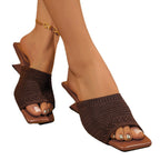 Damen Slipper mit einzigartigem geflochtenem Design und bequemer Sohle