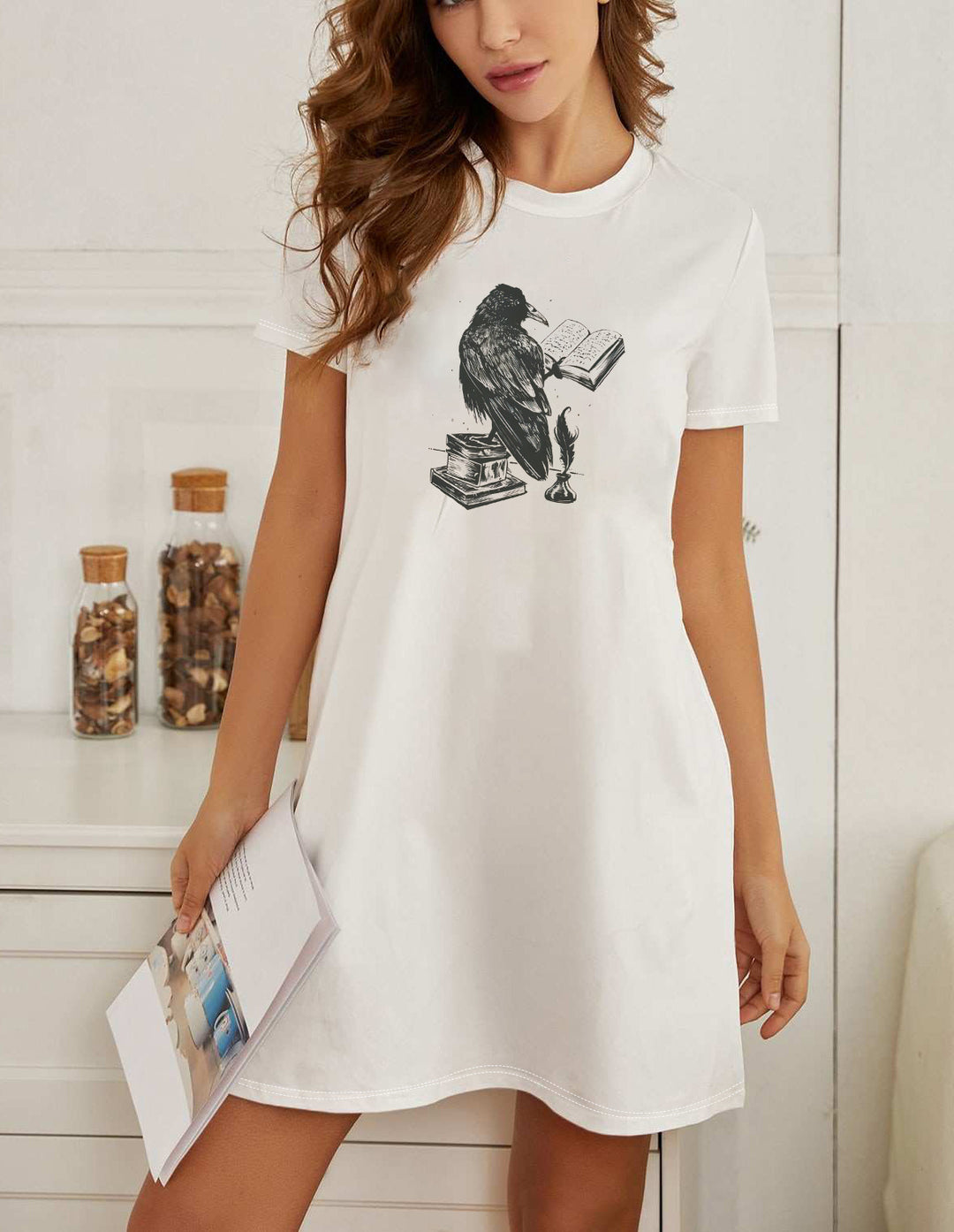 Damen Oversized T-Shirt mit inspirierendem Schriftzug und auffälligem Grafikdesign R&B