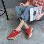Damen Slip-On Sneakers mit perforiertem Obermaterial und dekorativem Korkrand R&B