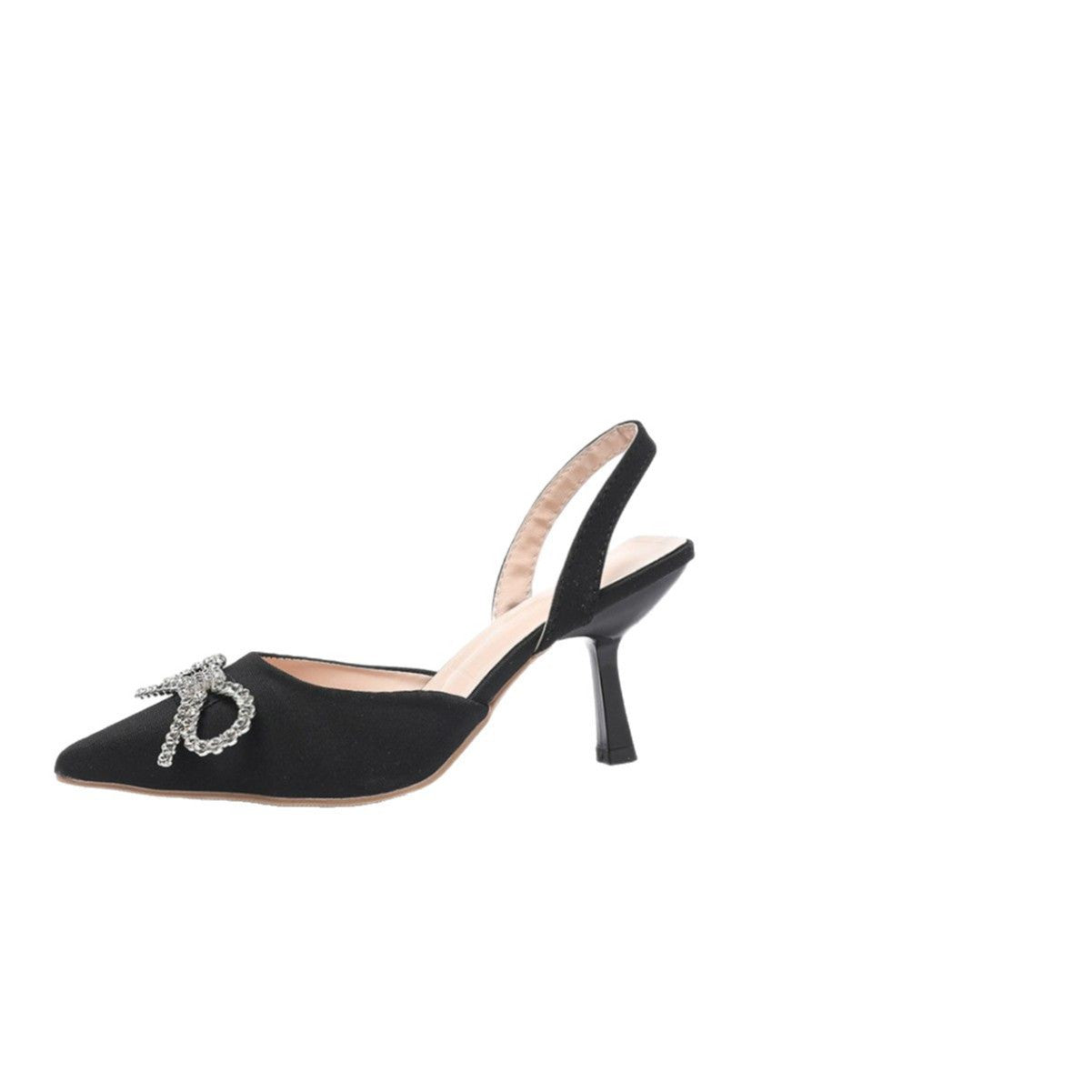 Damen Slingback-Pumps mit funkelndem Schleifen-Detail R&B
