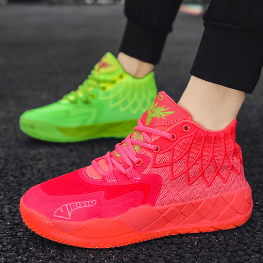 Damen Sportliche Basketball-Sneaker mit atmungsaktiver Oberflächenstruktur und rutschfester Sohle R&B