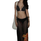 Damen Bikinis mit elegante durchsichtige Strandüberwürfe R&B
