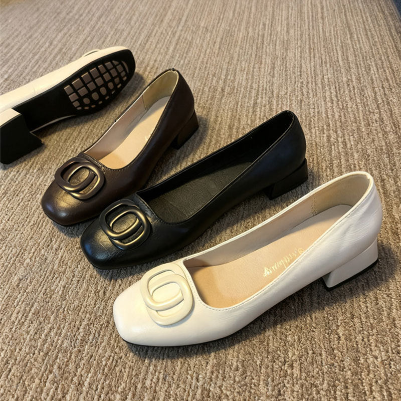 Damen elegante Pumps mit dekorativer Schnalle R&B