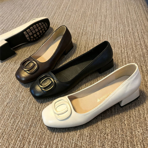 Damen elegante Pumps mit dekorativer Schnalle R&B