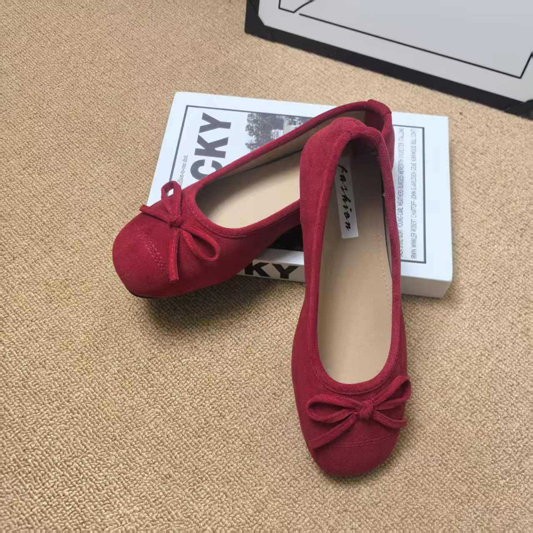 Damen Ballerinas mit elegantem Glanz und verspieltem Schleifendetail R&B