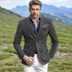 Herren Samt-Blazer mit eleganter Schnittführung R&B