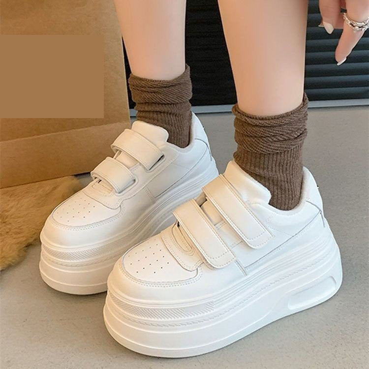 Damen Komfortable Sneakers mit Klettverschluss und trendiger Plateau-Sohle R&B
