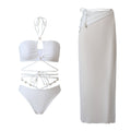 Damen Bikini-Set mit raffinierten Linien und eleganten Perlendetails R&B