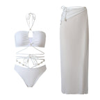 Damen Bikini-Set mit raffinierten Linien und eleganten Perlendetails R&B