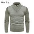 Herren Strickpullover mit V-Ausschnitt und modernem Rippenmuster