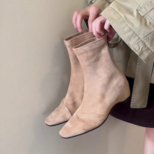 Damen Stiefeletten mit elegantem spitzen Zehen und strukturiertem Obermaterial R&B