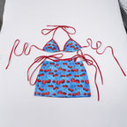 Damen Bikini-Set mit fruchtigem Design und verstellbaren Trägern R&B