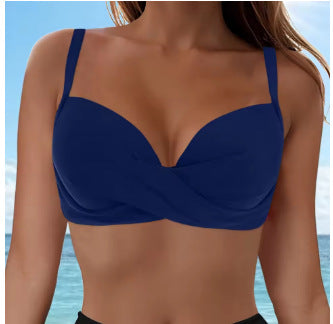 Damen Elegantes Bikinioberteil mit Wickeldesign R&B