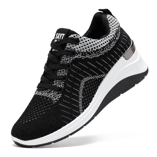 Damen Sportliche und atmungsaktive Knit Sneakers mit rutschfester Sohle R&B