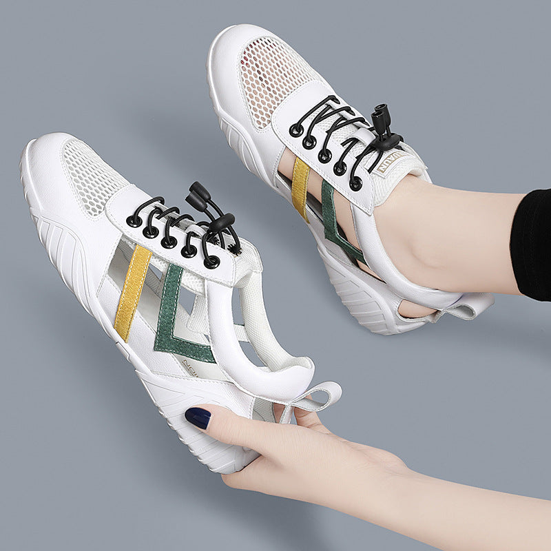 Damen atmungsaktive und sportliche Freizeitsneakers mit flexiblem Sohlendesign R&B