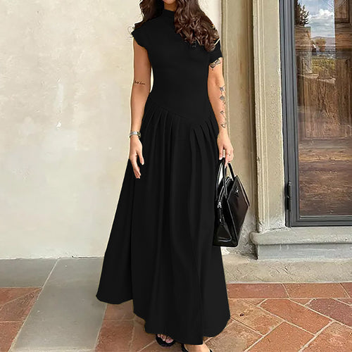Damen Elegantes Maxikleid mit Plissee-Details R&B