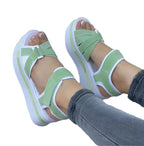Damen Komfortable Riemchen-Sandalen mit dämpfendem Fußbett und elastischen Trägern R&B