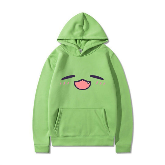 Damen Kapuzenpullover mit fröhlichem Cartoon-Gesicht und bequemer Passform R&B