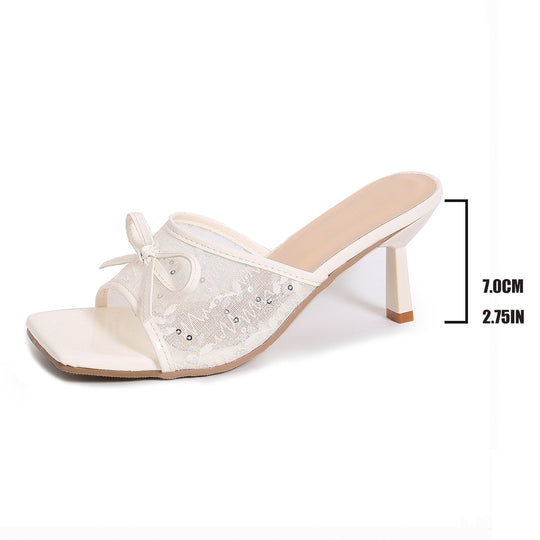 Damen Offene High-Heels Sandalen mit elegantem Spitzen-Design R&B