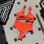 Damen Hochgeschnittener Bikini mit modischem Design R&B