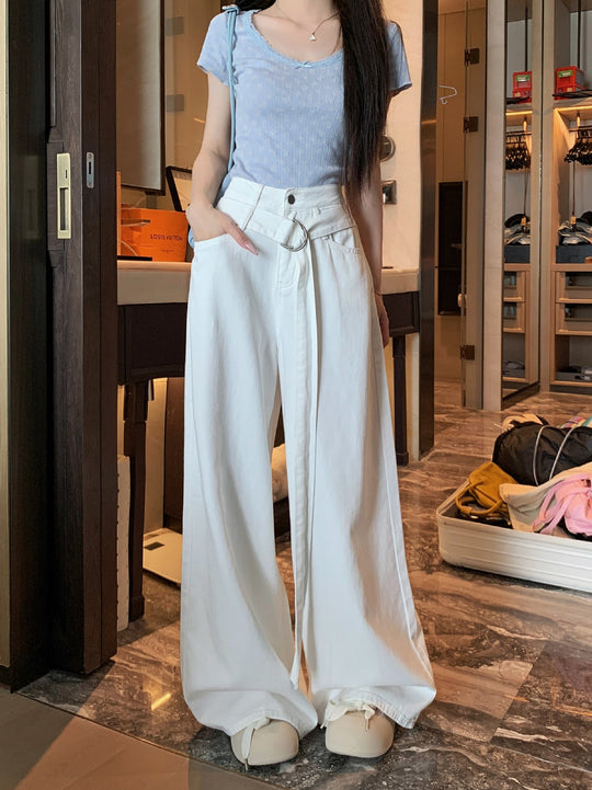 Damen Weite Denim-Hose mit modischem Schnitt R&B
