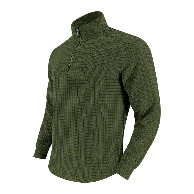 Herren Thermo-Fleecepullover mit Reißverschluss und strukturiertem Design R&B