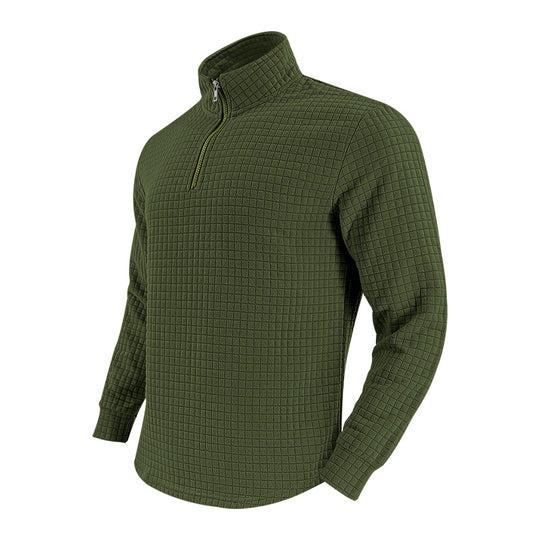 Herren Thermo-Fleecepullover mit Reißverschluss und strukturiertem Design R&B