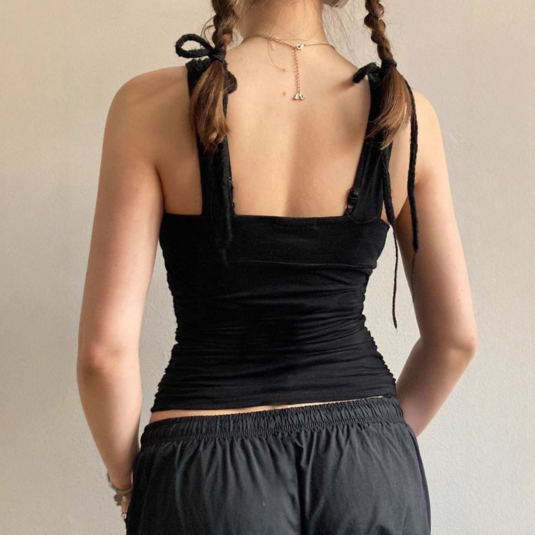 Damen Spaghetti-Trägertop mit floralem Druck und elegantem V-Ausschnitt R&B