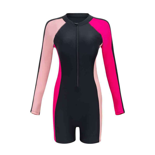 Damen Sportlicher Langarm-Schwimmanzug mit Anliegendem Schnitt R&B