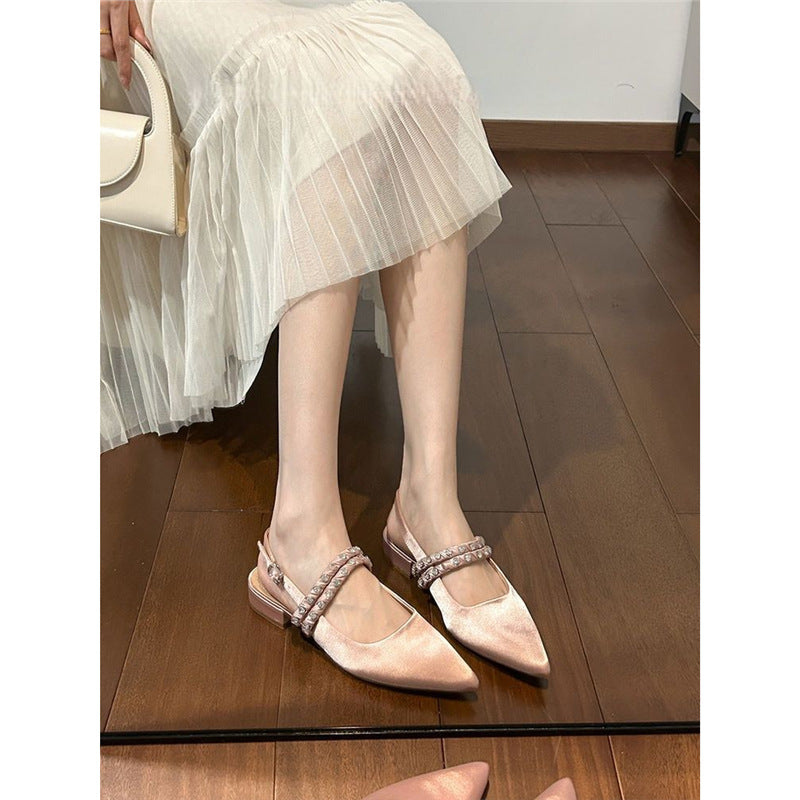 Damen Slingback Pumps mit feinem Glitzerdetail R&B