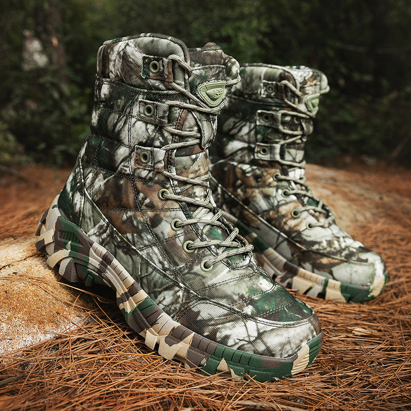 Herren taktische Stiefel mit rutschfester Sohle und verstärktem Knöchelschutz R&B