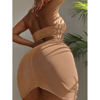 Damen Bikiniset mit modischem Wickelrock und raffiniertem Ringdetail R&B