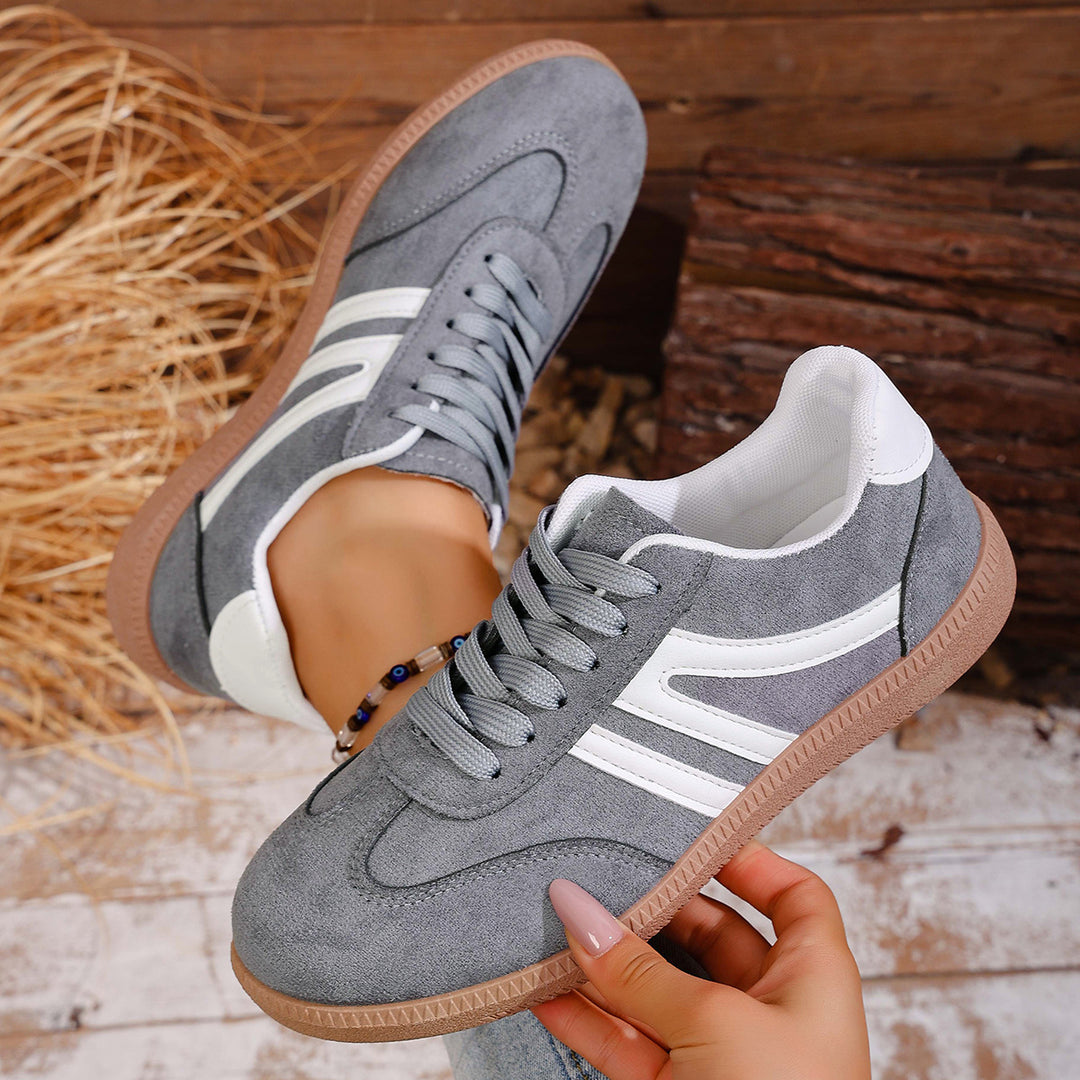Damen Sportliche Sneakers aus hochwertigem Wildleder mit atmungsaktiver Sohle R&B