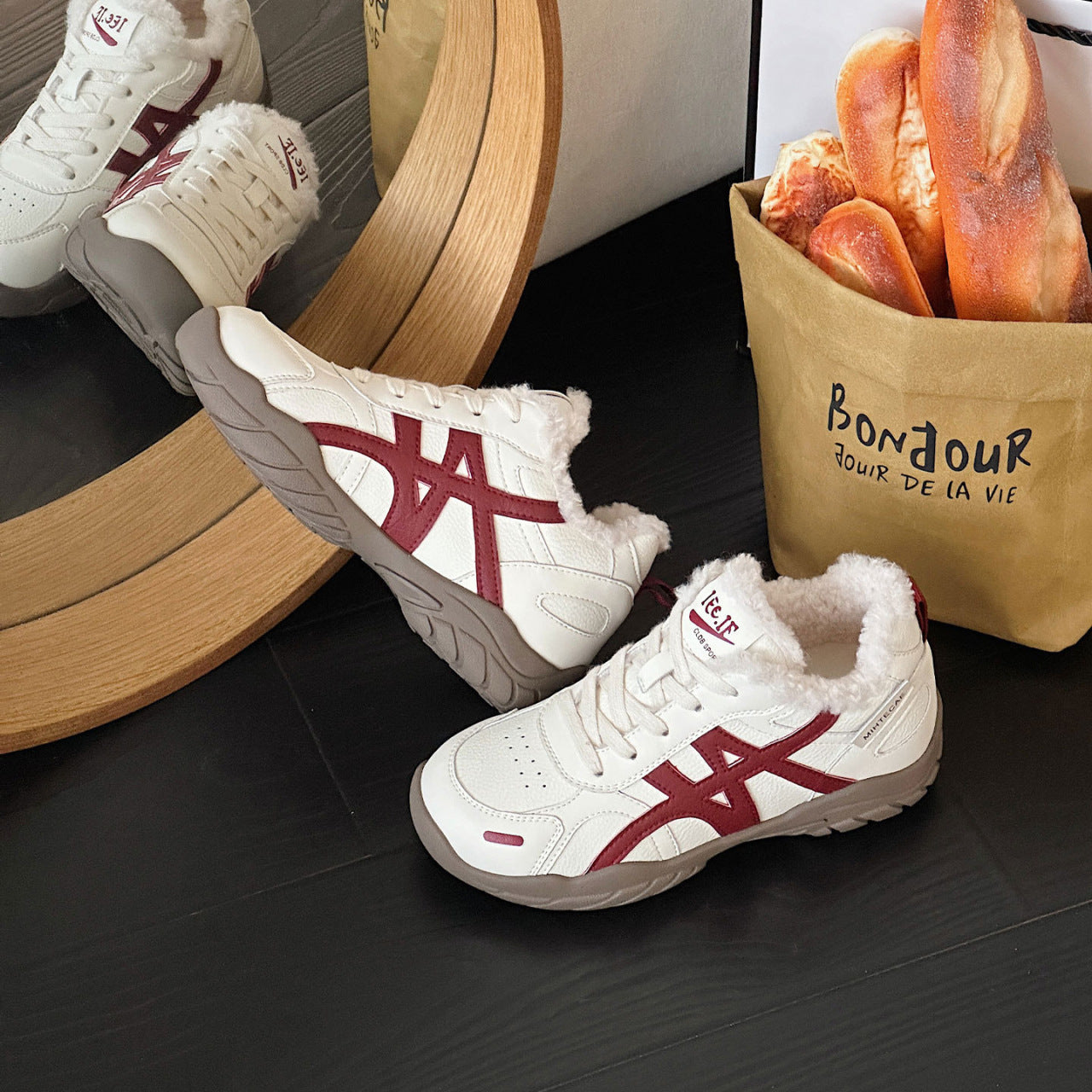 Damen Sportliche Sneakers mit kuscheligem Innenfutter und atmungsaktivem Obermaterial