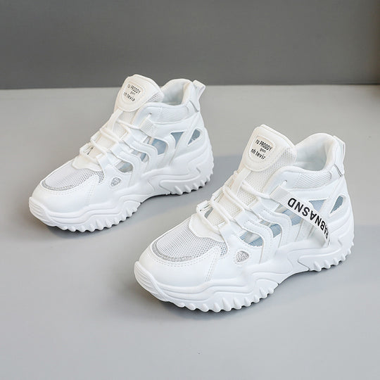 Damen Sportliche High-Top Sneakers mit atmungsaktiver Mesh-Konstruktion und dämpfender Sohle R&B