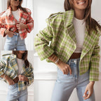 Damen Elegante Kurzjacke mit lässigem Schnitt und praktischen Taschen R&B