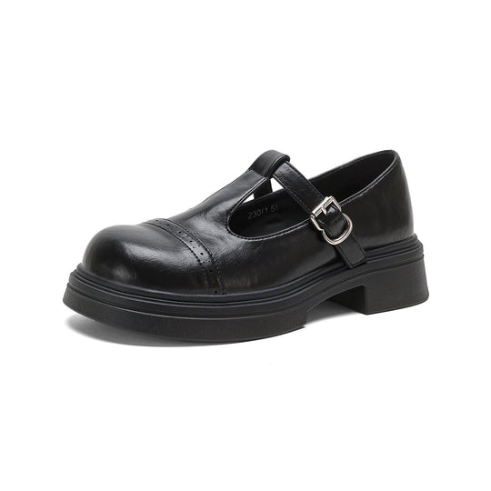 Damen elegante Mary-Jane Schule mit robustem Blockabsatz R&B