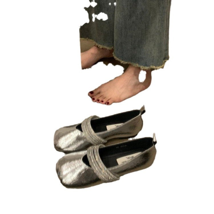Damen elegante Ballerinas mit modischem Applikationsdetail R&B