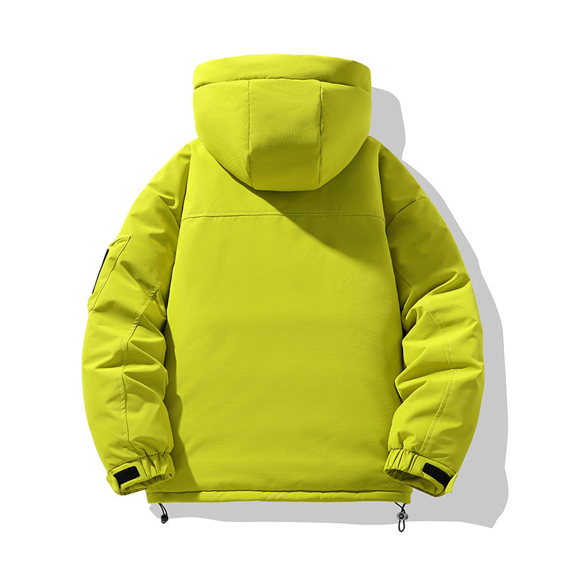 Herren Winterjacke mit multifunktionalen Taschen und verstellbarem Kapuzenkragen