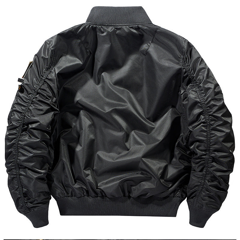 Herren stylische Bomberjacke mit vielseitigen Taschen R&B