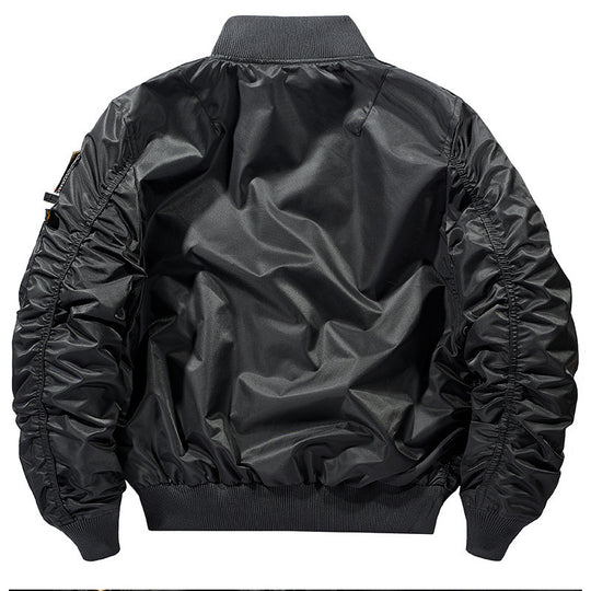 Herren stylische Bomberjacke mit vielseitigen Taschen R&B