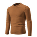 Herren Feiner Strickpullover mit Rundhalsausschnitt und Rippdetails R&B