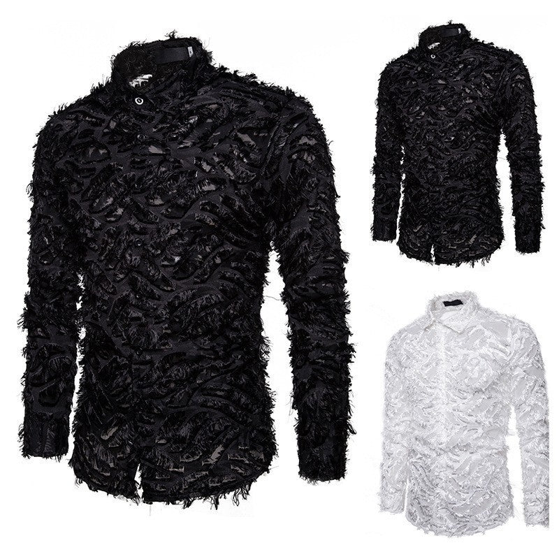 Herren Modisches Hemd mit strukturiertem Design R&B