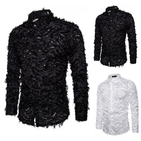 Herren Modisches Hemd mit strukturiertem Design R&B
