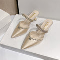 Damen Glamouröse Slingback-Pumps mit funkelnder Verzierung