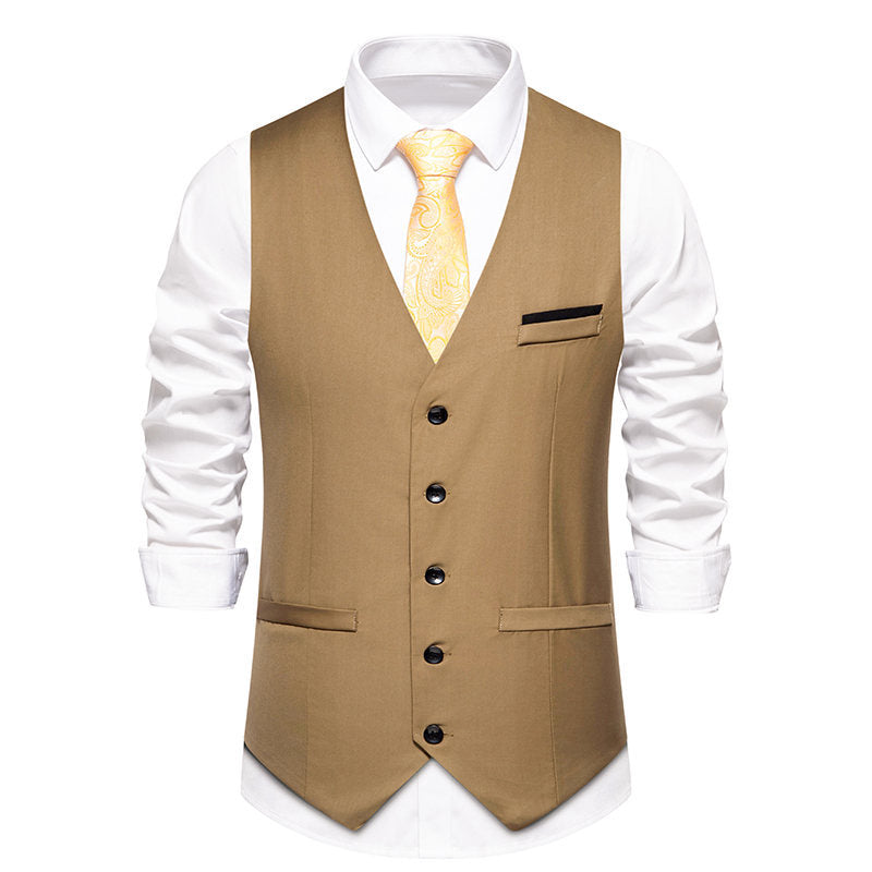 Herren elegante Anzugweste mit feiner Struktur und hochwertigem Material