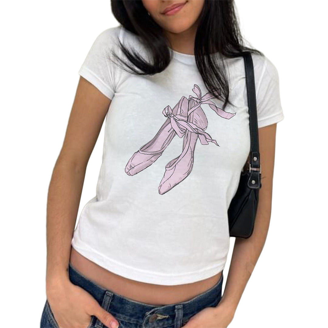 Damen T-Shirt mit verziertem Herz-Motiv R&B