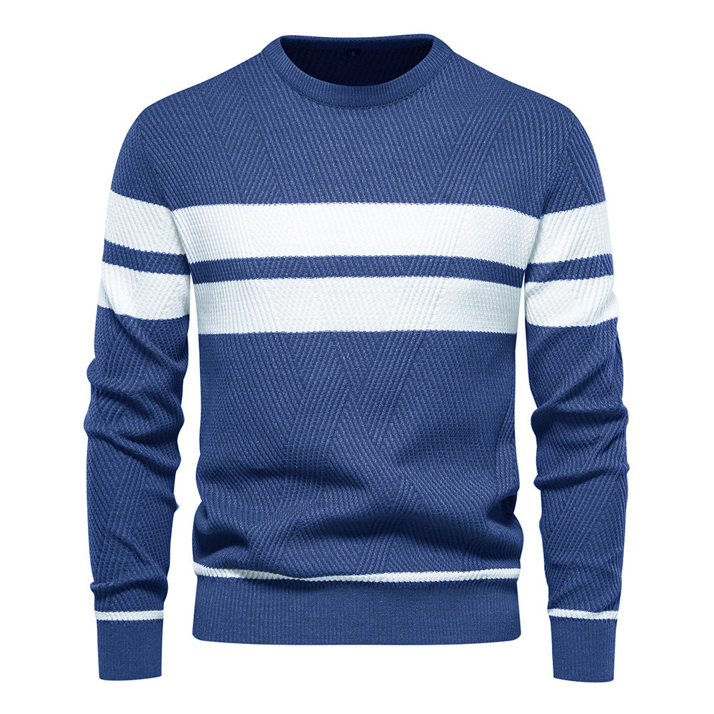 Herren strukturiertes Sweatshirt mit modernen Streifen R&B