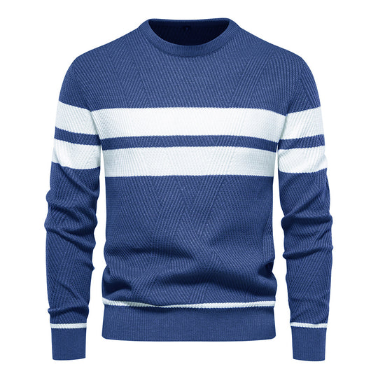 Herren strukturiertes Sweatshirt mit modernen Streifen R&B