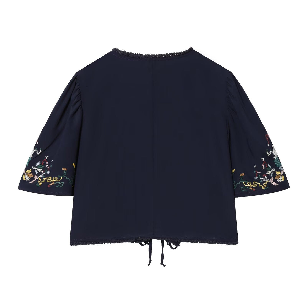 Damen Kurzblusenkimono mit kunstvollem Stickmuster und Taillenschnürung R&B